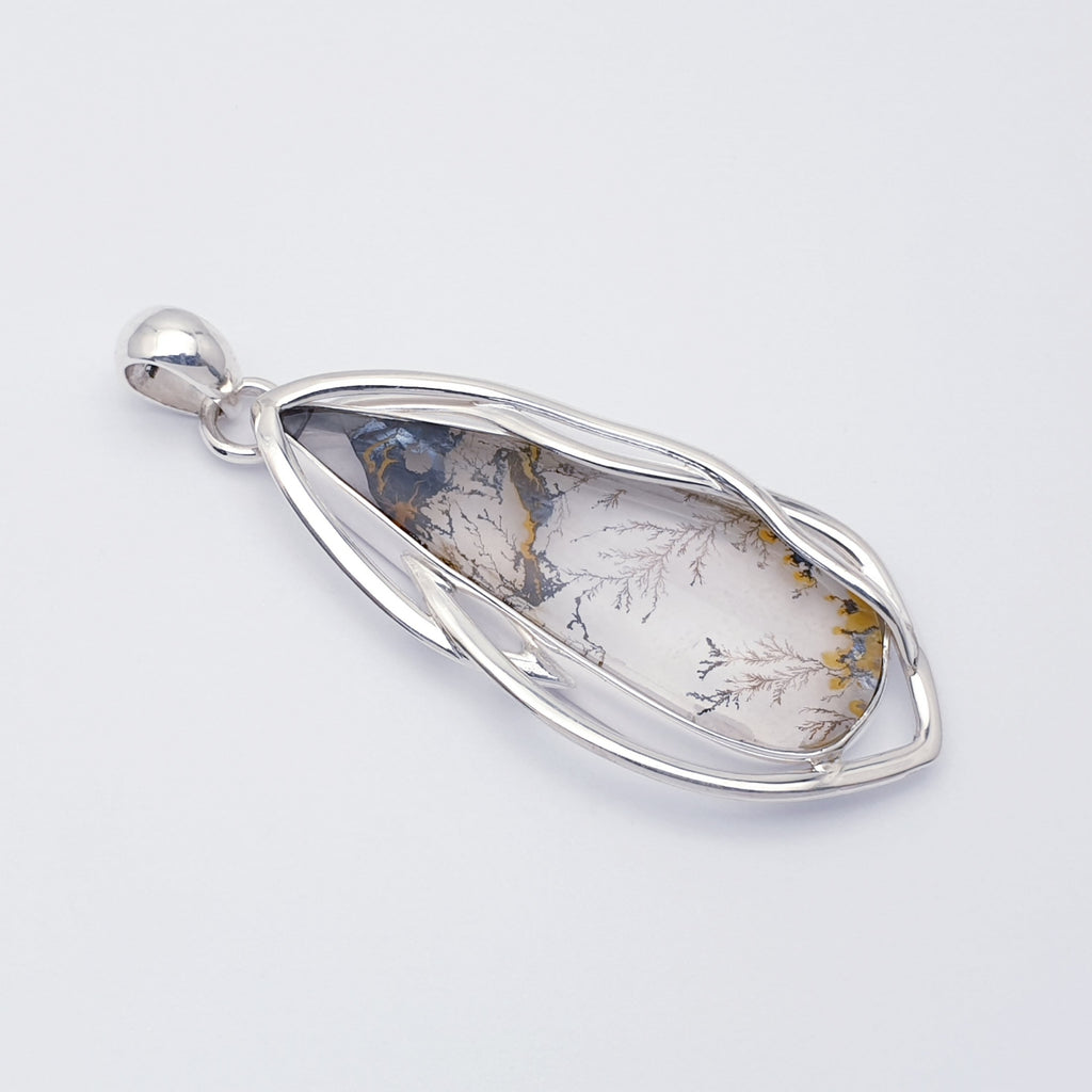 One-off Dendritic Quartz Sterling Silver Amalthea Pendant