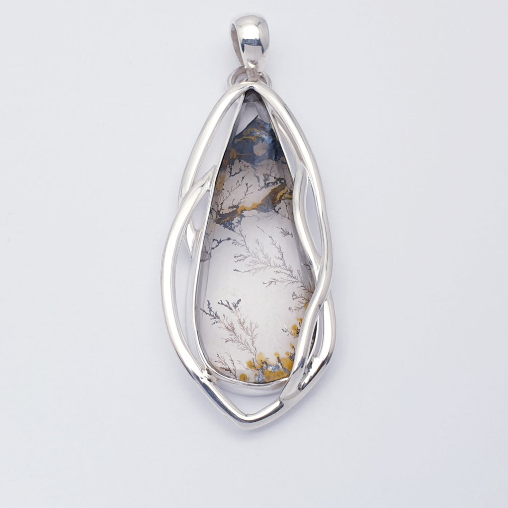 One-off Dendritic Quartz Sterling Silver Amalthea Pendant