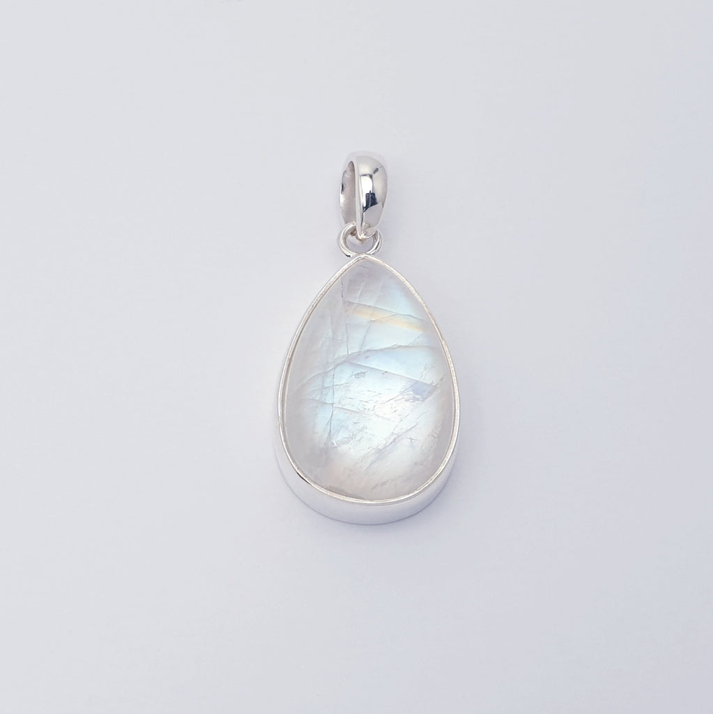 Moonstone Sterling Silver Teardrop Pendant