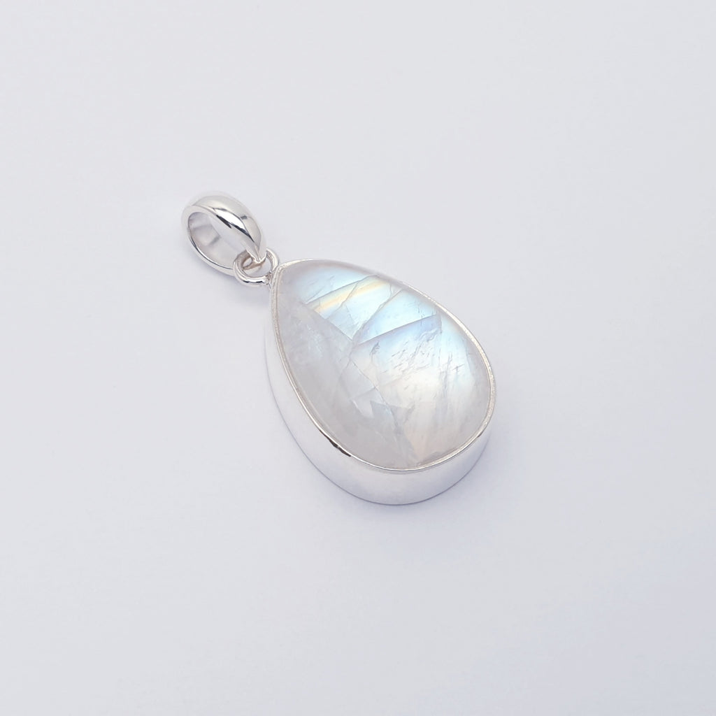Moonstone Sterling Silver Teardrop Pendant