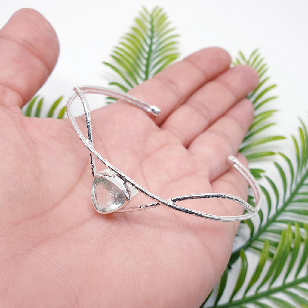 Aquamarine Sterling Silver Galatea Cuff Bracelet