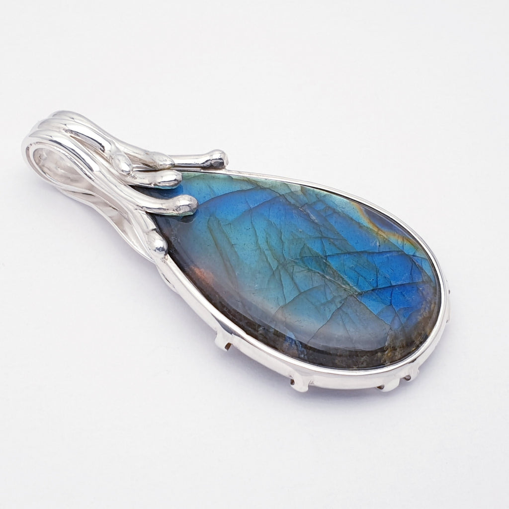 One-Off Labradorite Sterling Silver Reversible Pendant