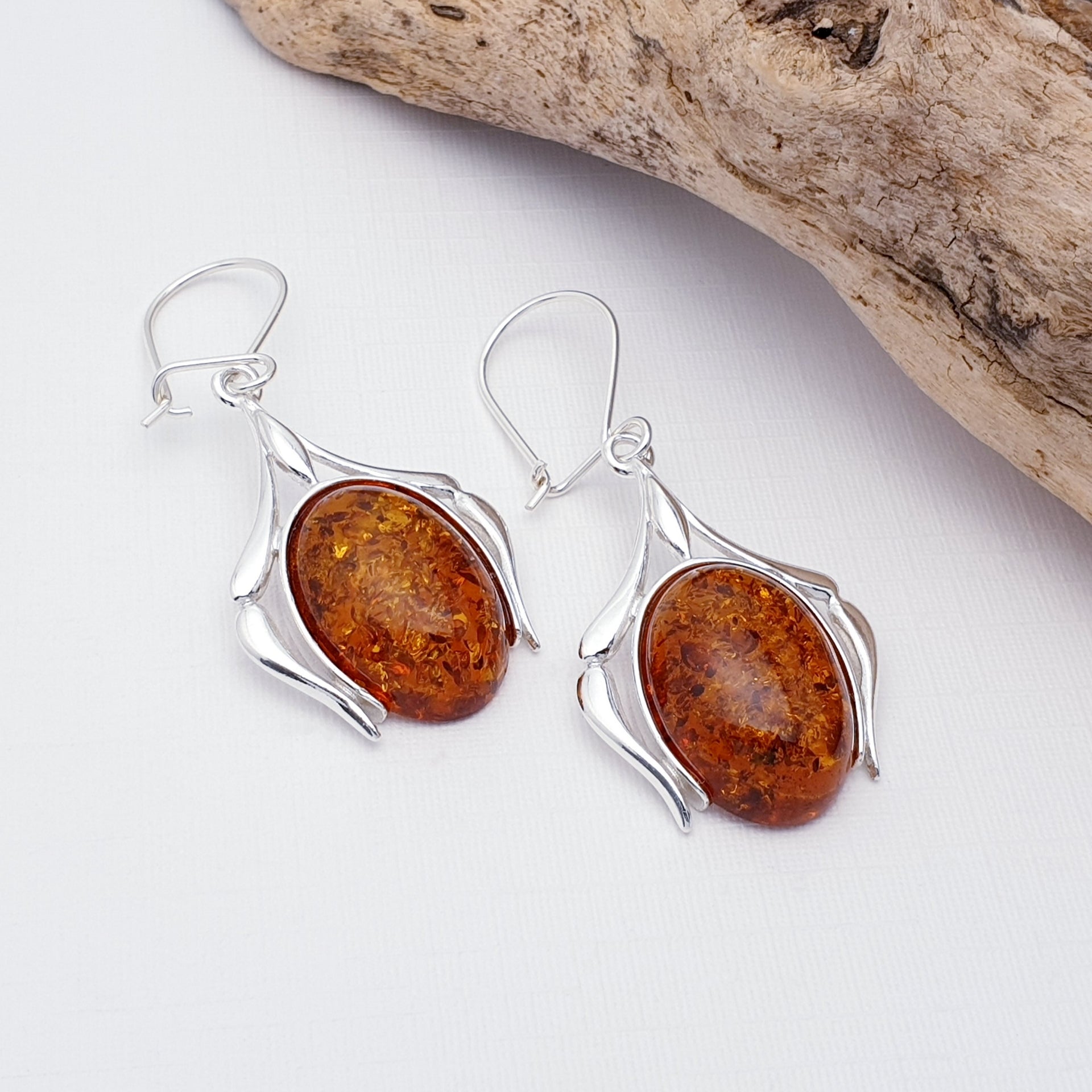 925 Argento Sterling E Ambra Baltica Gioielli - GL247 - Pendente 925 Argento Sterling E Ambra Baltica Gioielli - GL247 - Pendente