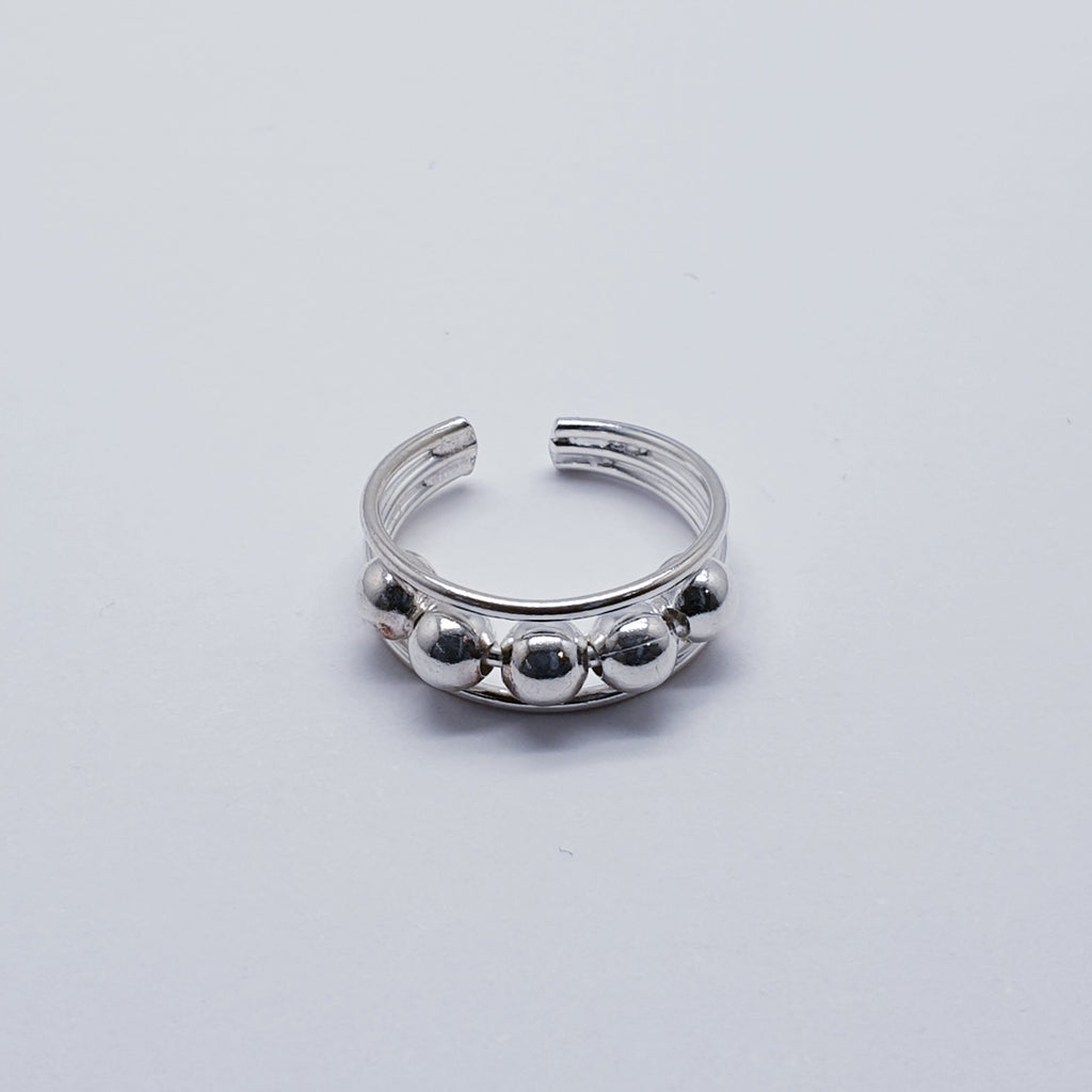 Sterling Silver Multiball Toe Ring