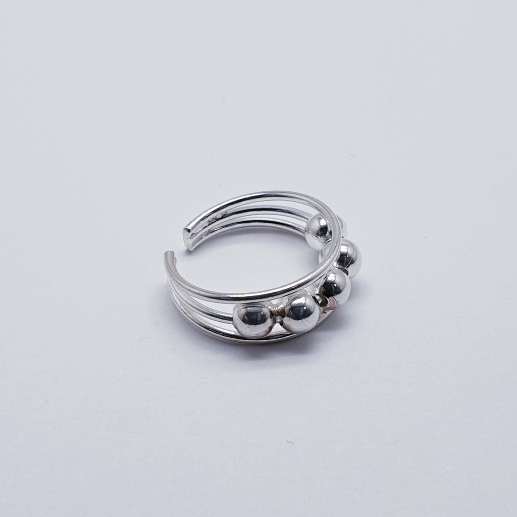 Sterling Silver Multiball Toe Ring