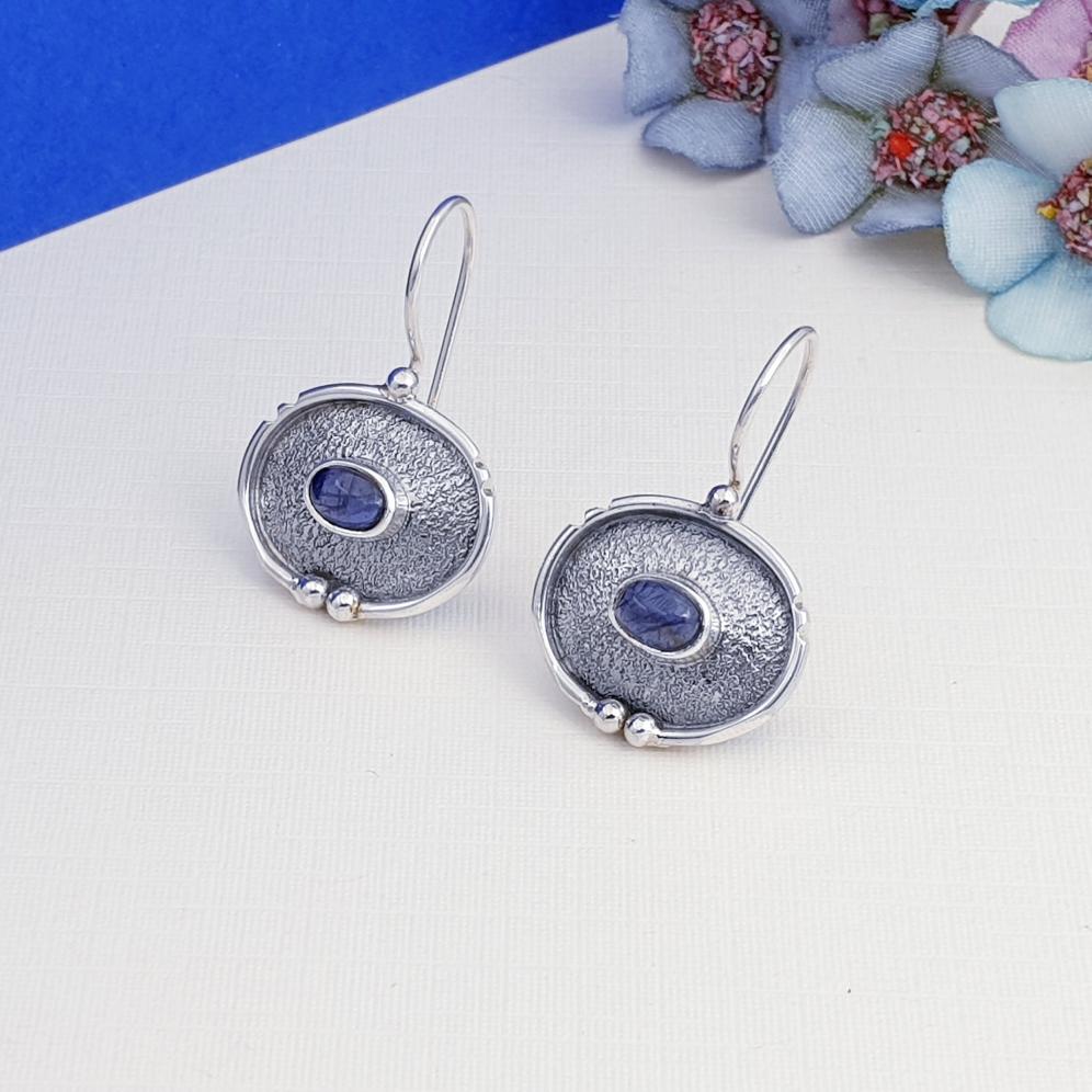 Iolite Sterling Silver Oya Earrings