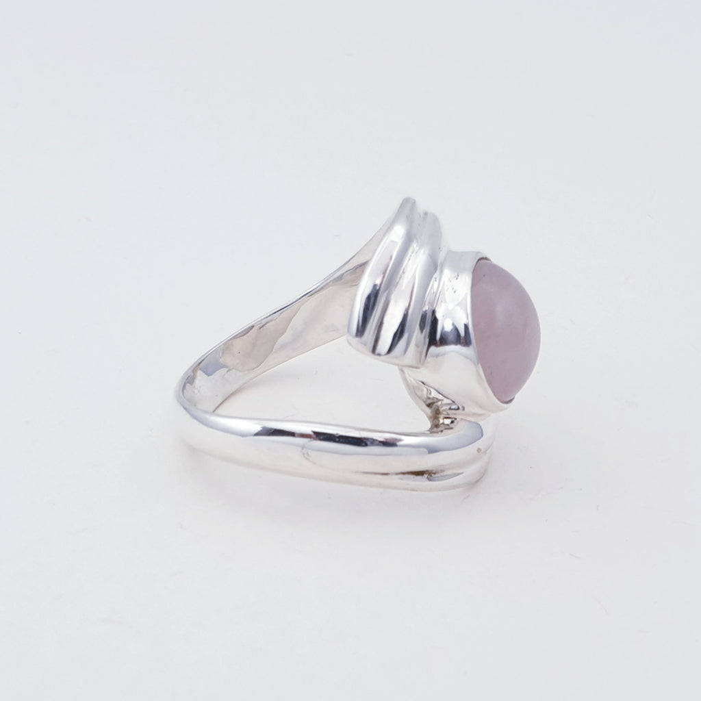 Rose Quartz Sterling Silver Zelda Ring