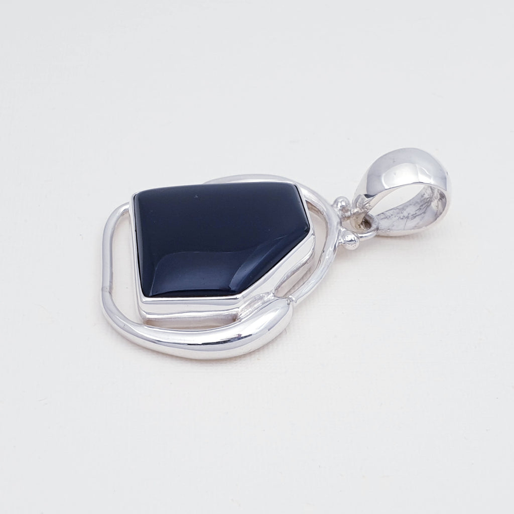 Onyx Sterling Silver Harper Pendant