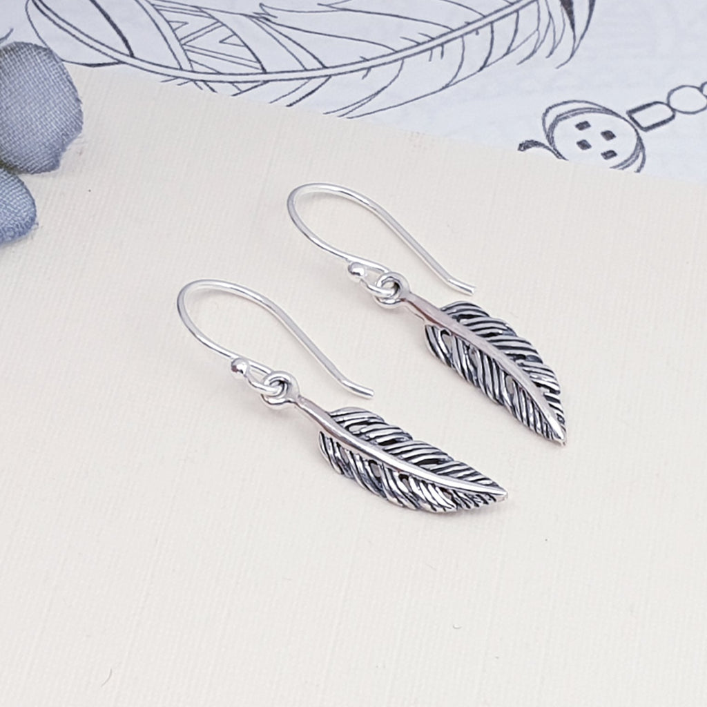 SALE Feather small hoop earrings – Sparkle Monster