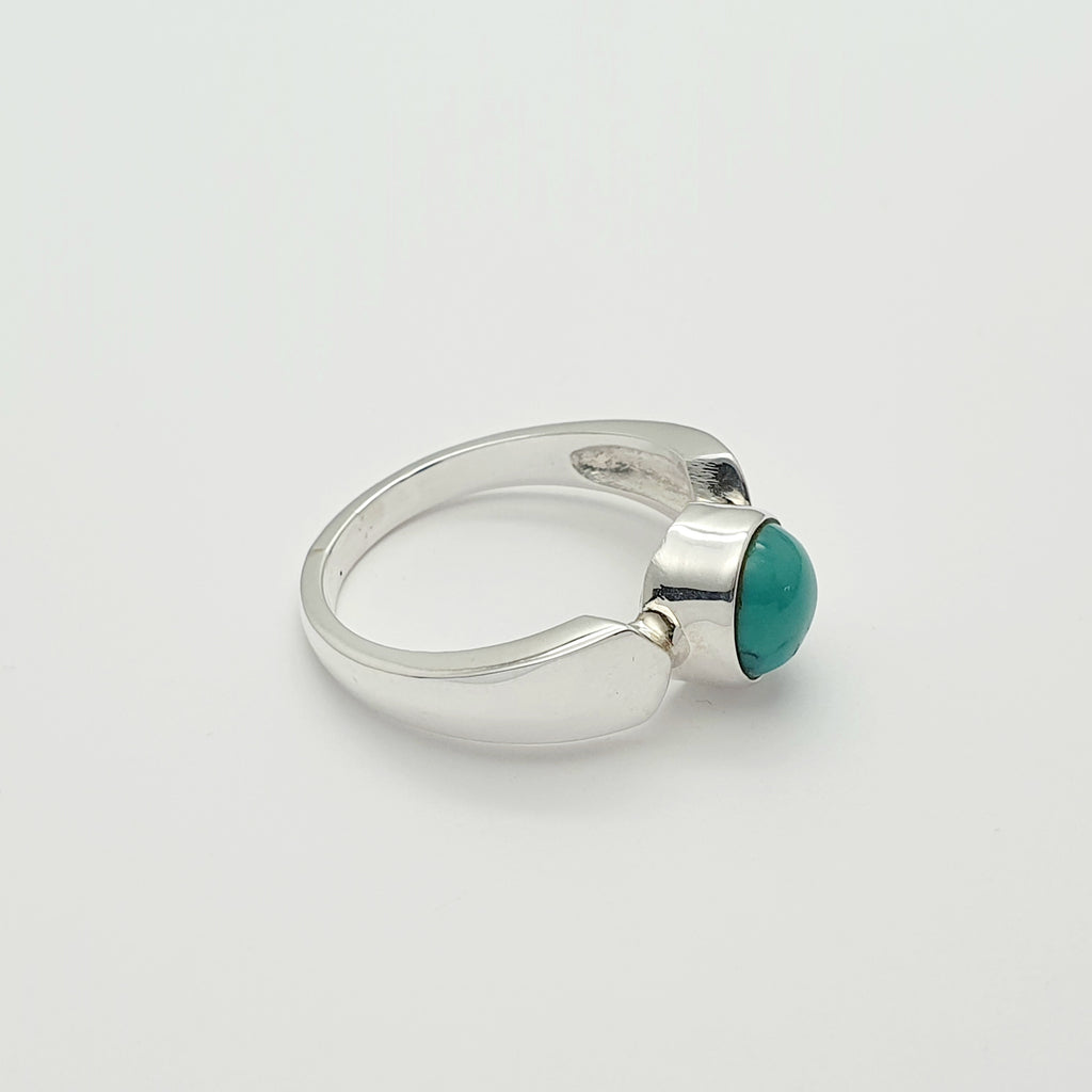 Turquoise Sterling Silver Enya Ring - Size M1/2