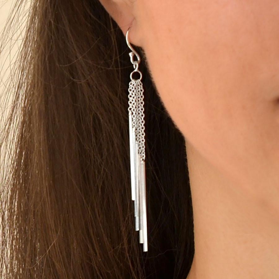 Sterling Silver Waterfall Earrings