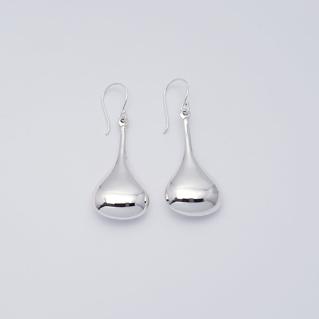 Sterling Silver Large Pear Drop Earrings