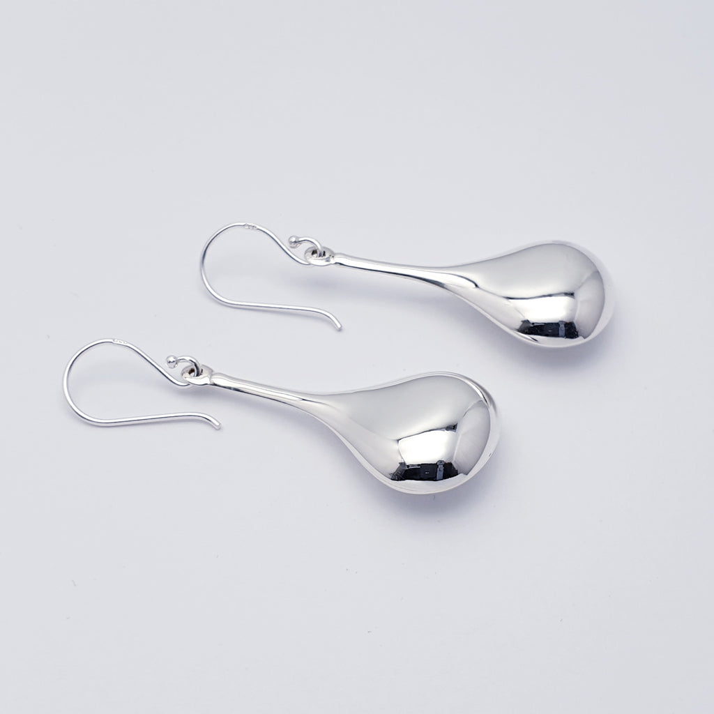 Sterling Silver Large Pear Drop Earrings