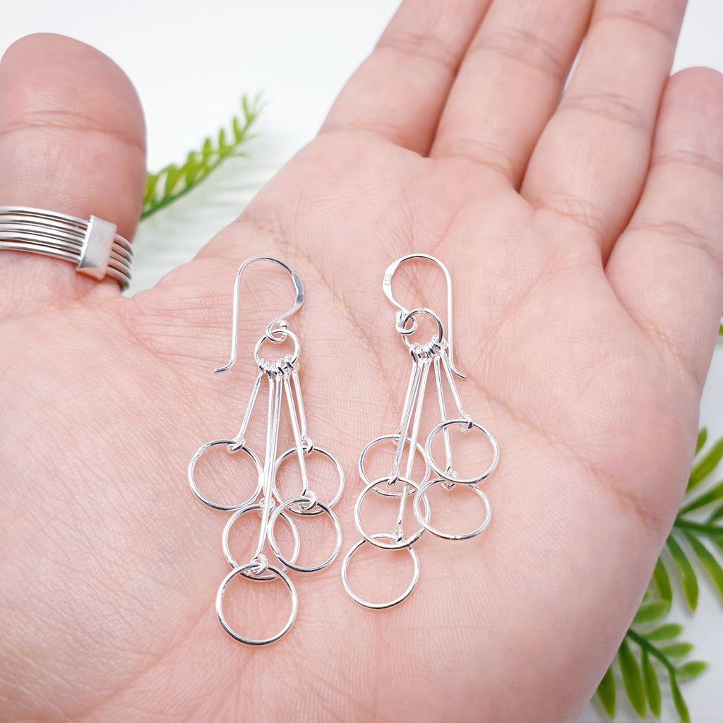 Sterling Silver Multi Circles Earrings