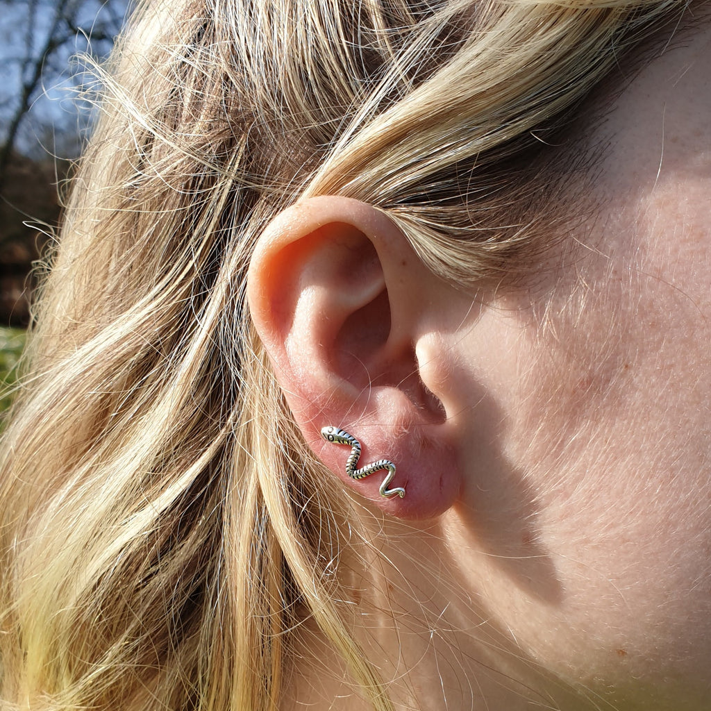 Sterling Silver Snake Ear Climbers
