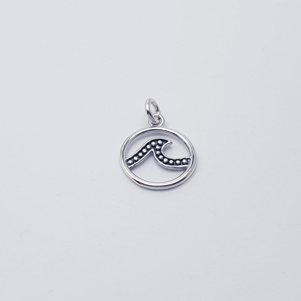 Sterling Silver Single Wave Charm