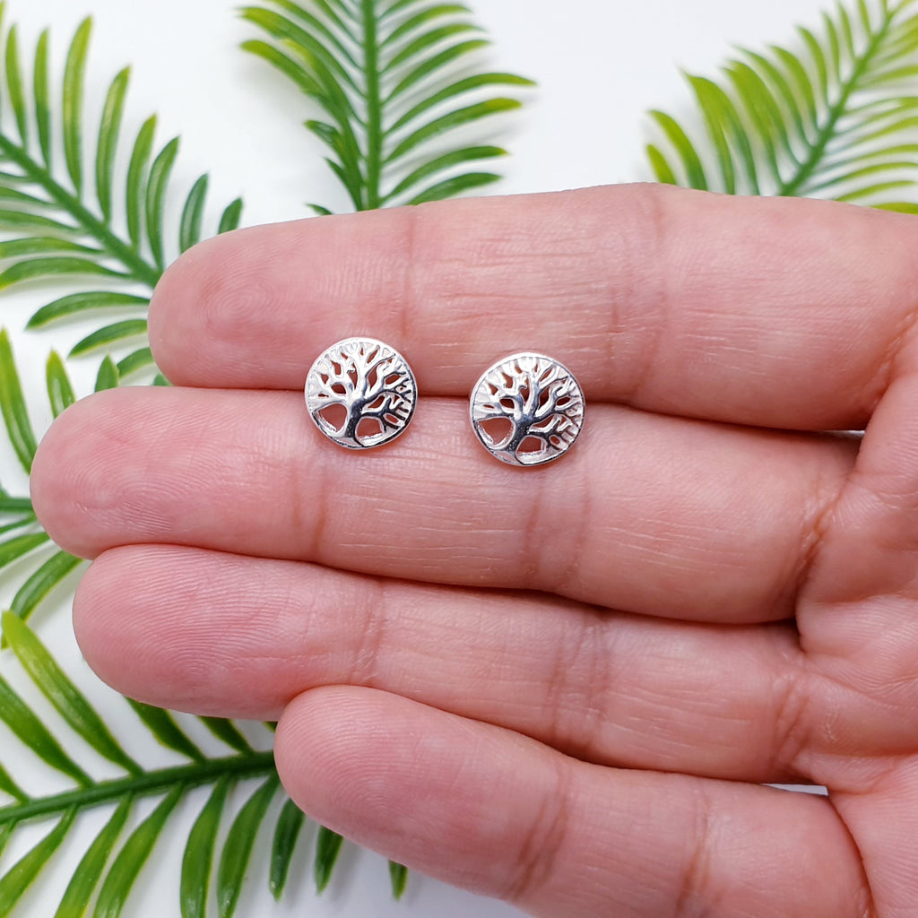 Sterling Silver Tree Of Life Studs