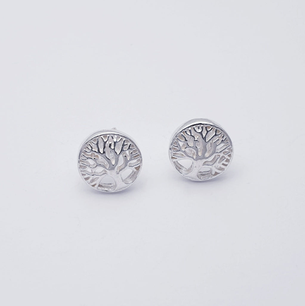 Sterling Silver Tree Of Life Studs