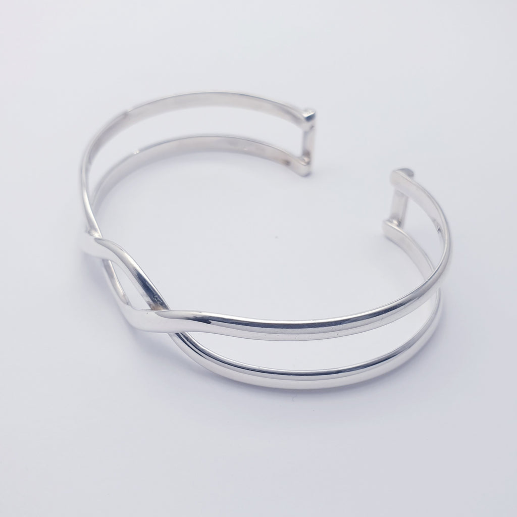 Sterling Silver Eternity Cuff Bracelet