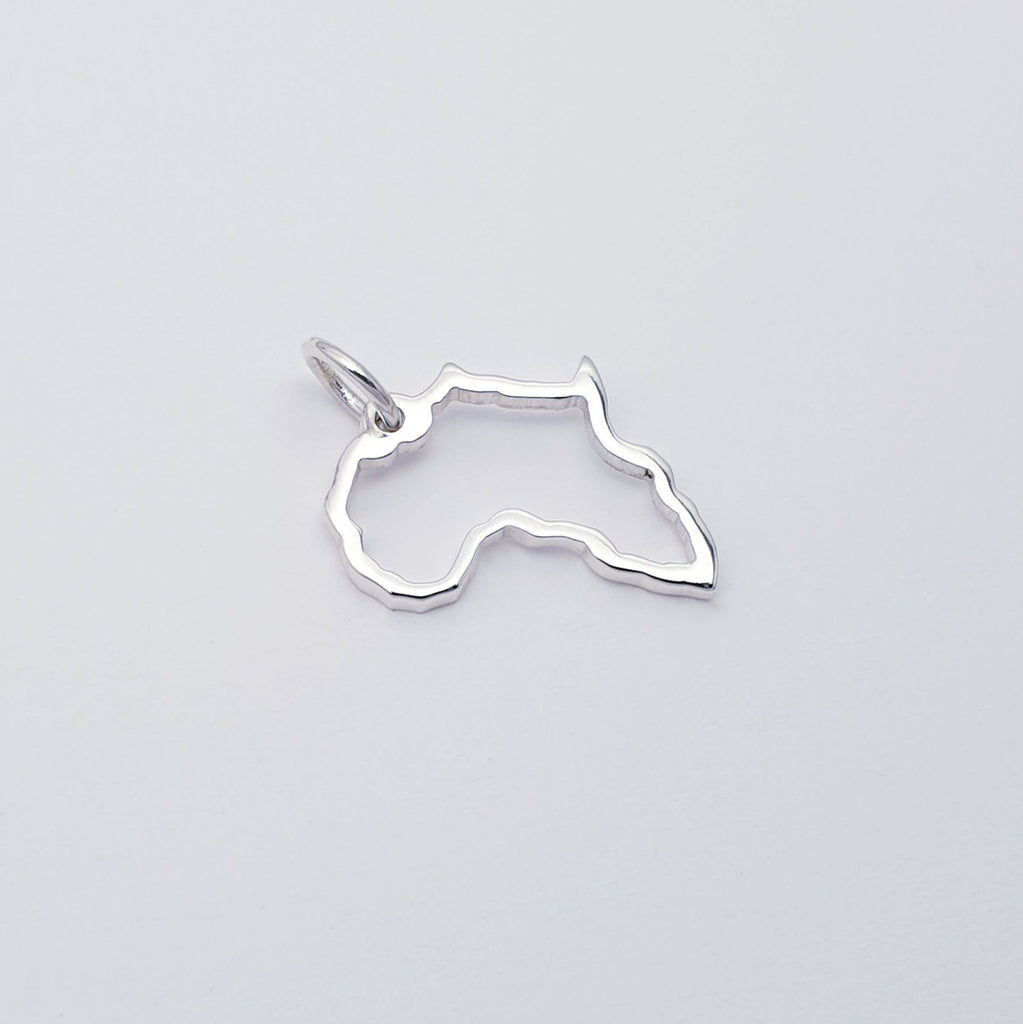 Sterling Silver Africa Pendant