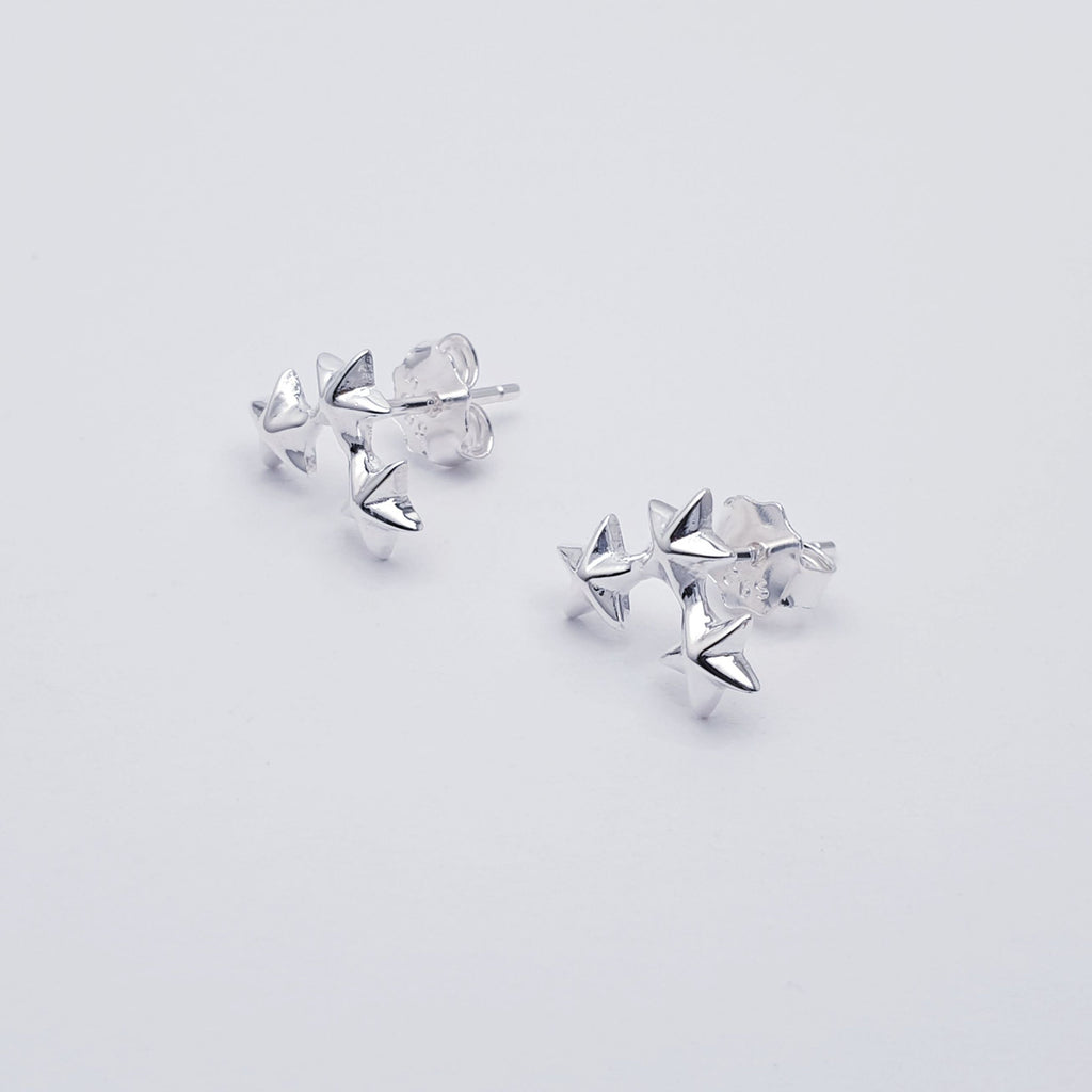 Sterling Silver Star Cluster Studs