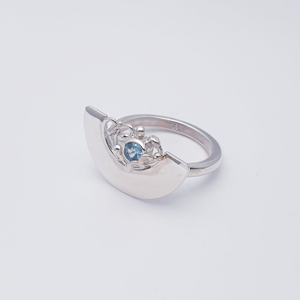 Blue Topaz Sterling Silver Hestia Ring