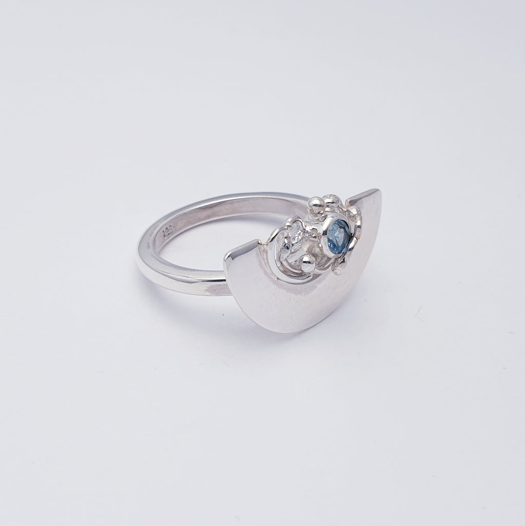 Blue Topaz Sterling Silver Hestia Ring