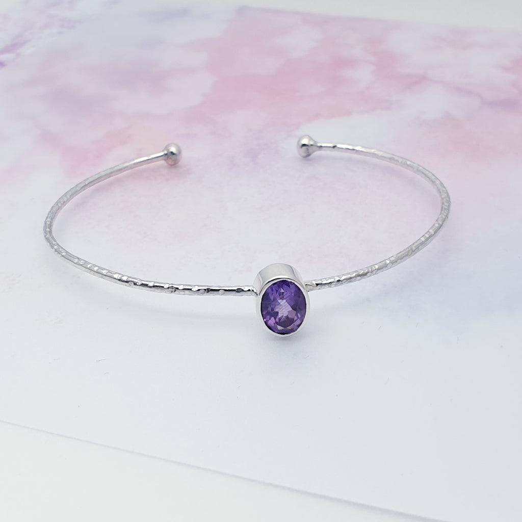 Amethyst Little Stone Cuff