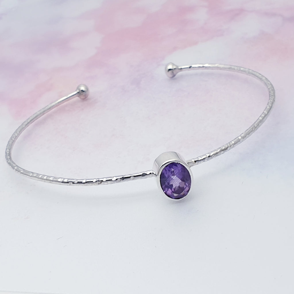 Amethyst Little Stone Cuff