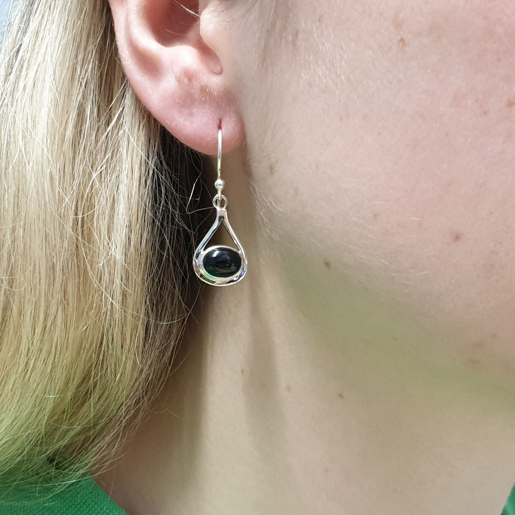Onyx Sterling Silver Valentina Earrings