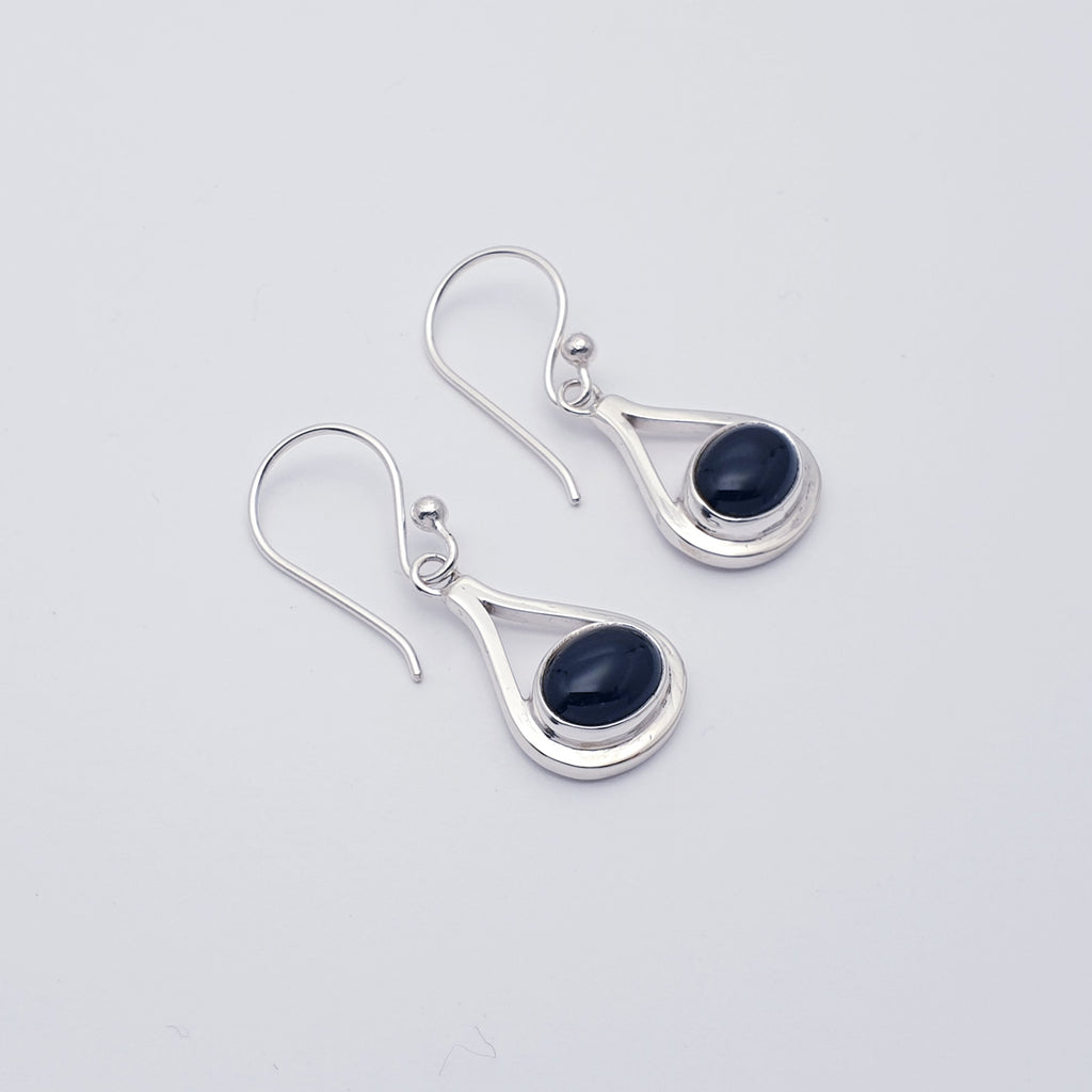 Onyx Sterling Silver Valentina Earrings