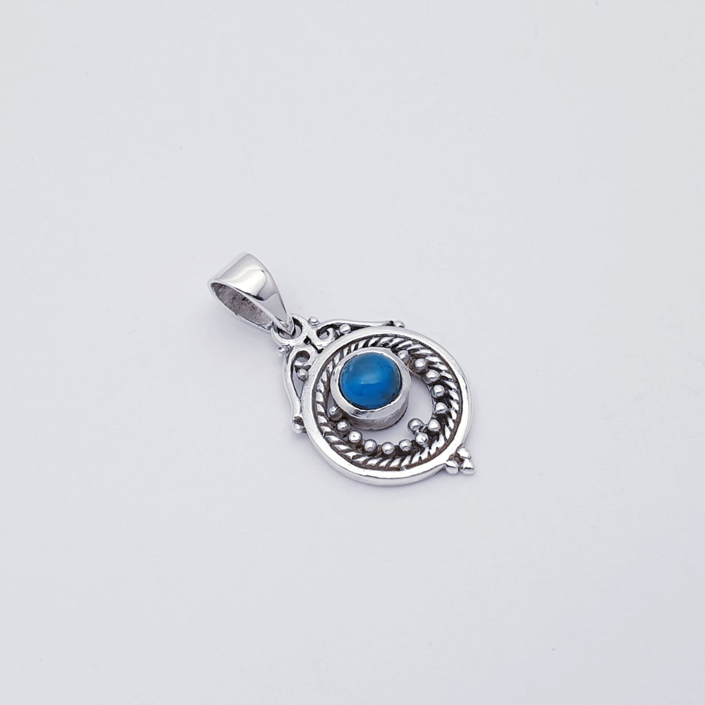 Turquoise Sterling Silver Bohemian Pendant
