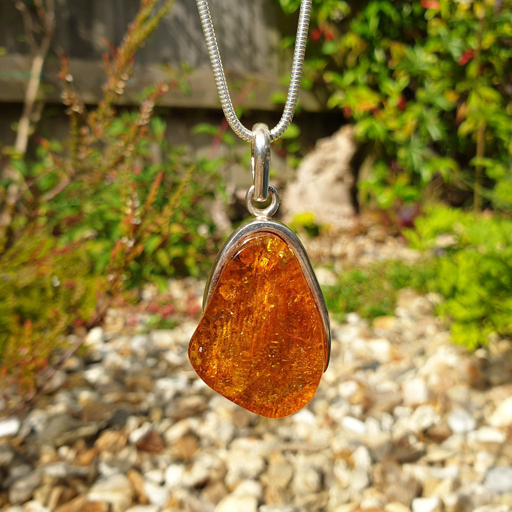 Toffee Amber Sterling Silver Krysia Pendant
